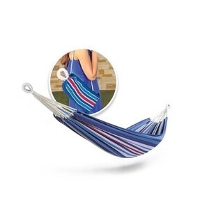 Bliss Hammock In A Bag Blue Striped Portable Travel Hammock New 220lb Capacity